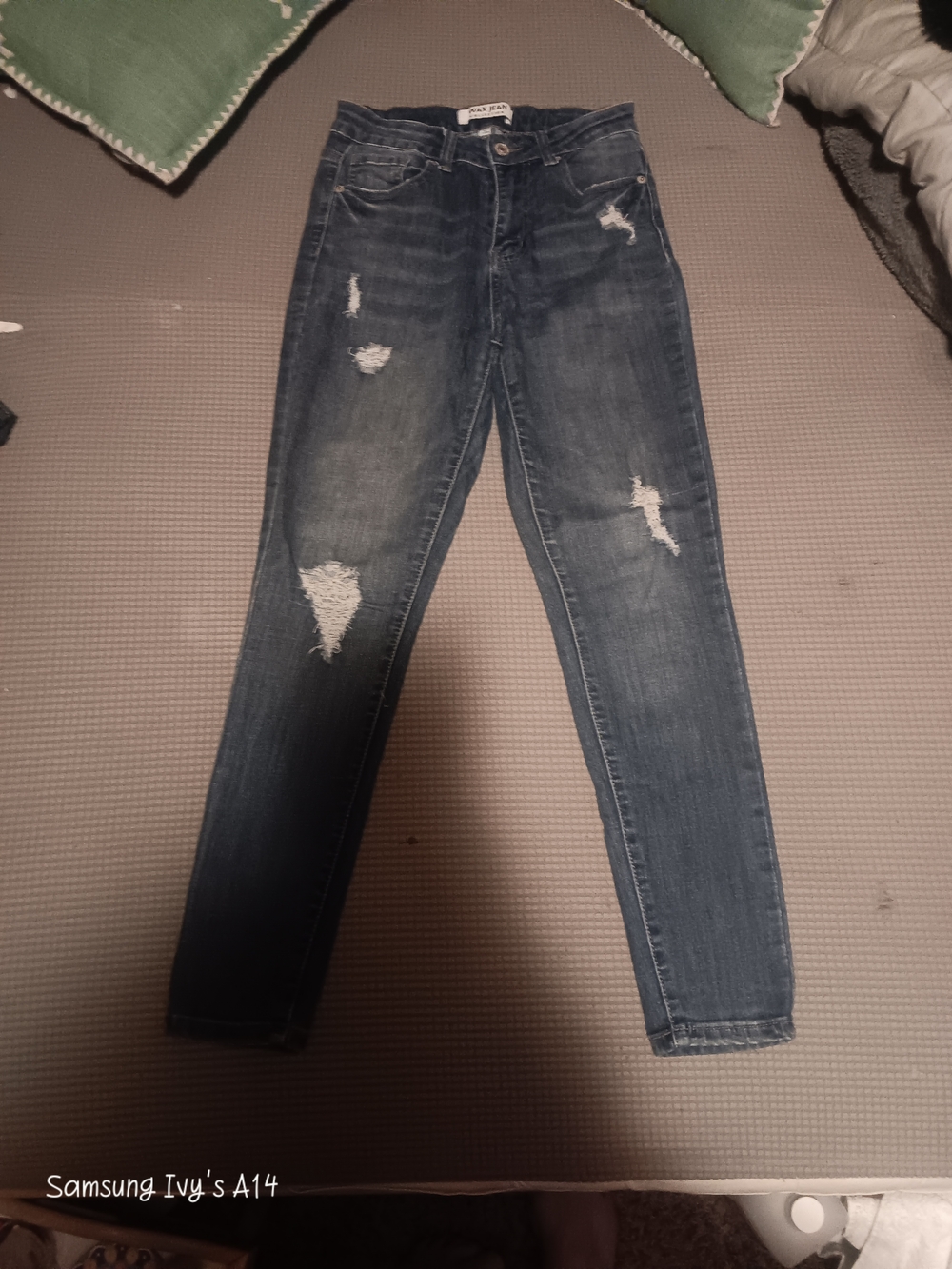 Wax Jean Women's Distressed Blue Skinny Jeans